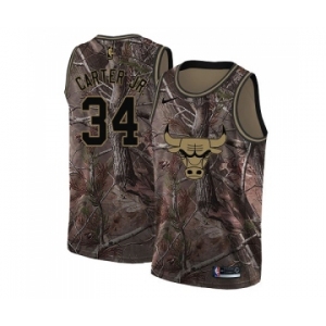 Men's Nike Chicago Bulls #34 Wendell Carter Jr. Swingman Camo Realtree Collection NBA Jersey