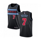 Men's Nike Chicago Bulls #7 Justin Holiday Authentic Black NBA Jersey - City Edition