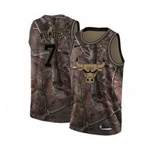 Men's Nike Chicago Bulls #7 Toni Kukoc Swingman Camo Realtree Collection NBA Jersey