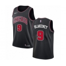 Men's Nike Chicago Bulls #9 Antonio Blakeney Authentic Black NBA Jersey Statement Edition