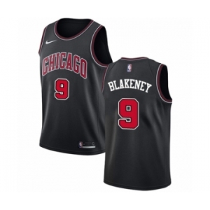 Men's Nike Chicago Bulls #9 Antonio Blakeney Swingman Black NBA Jersey Statement Edition