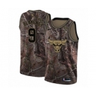 Men's Nike Chicago Bulls #9 Antonio Blakeney Swingman Camo Realtree Collection NBA Jersey