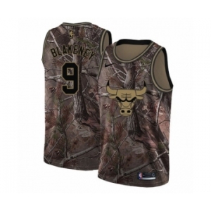 Men's Nike Chicago Bulls #9 Antonio Blakeney Swingman Camo Realtree Collection NBA Jersey