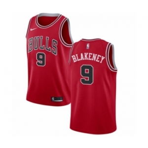 Men's Nike Chicago Bulls #9 Antonio Blakeney Swingman Red NBA Jersey - Icon Edition