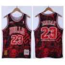 Men's Red Black Chicago Bulls #23 Michael Jordan 1995-96 Throwback Stitched Jersey