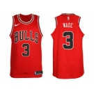 Nike NBA Chicago Bulls #3 Dwyane Wade Jersey 2017-18 New Season Red Jersey