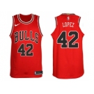 Nike NBA Chicago Bulls #42 Robin Lopez Jersey 2017-18 New Season Red Jersey