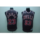 nba Chicago Bulls #23 jordan black red strip (fans edition)