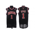 nba chicago bulls #1 rose black (fans edition)