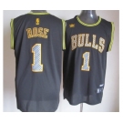 nba chicago bulls #1 rose black[2013 new]