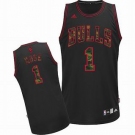 nba chicago bulls #1 rose black[camo fashion swingman]