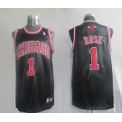 nba chicago bulls #1 rose black(fans edition)