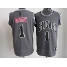 nba chicago bulls #1 rose grey