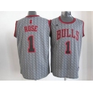 nba chicago bulls #1 rose grey[static fashion swingman]