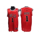 nba chicago bulls #1 rose red