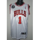 nba chicago bulls #1 rose white[20th patch]