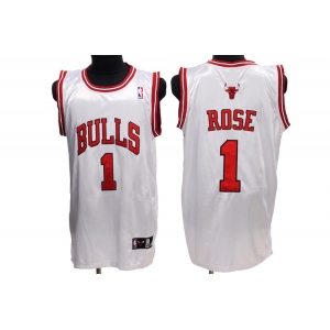 nba chicago bulls #1 rose white