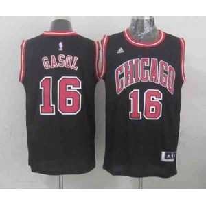 nba chicago bulls #16 gasol black