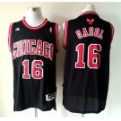 nba chicago bulls #16 gasol black[revolution 30 swingman]