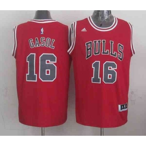 nba chicago bulls #16 gasol red