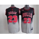 nba chicago bulls #23 jordan black-gery