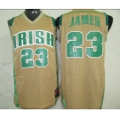 nba chicago bulls #23 jordan gold( green number)