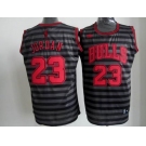 nba chicago bulls #23 jordan grey[black strip]