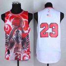 nba chicago bulls #23 jordan white[national flag version]