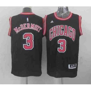 nba chicago bulls #3 mcdermott black