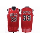 nba chicago bulls #33 pippen red(fans edition)