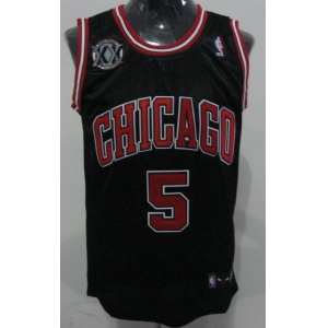 nba chicago bulls #5 boozer black[20th patch]