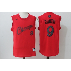 nba chicago bulls #9 rondo red[2016 Christmas edition]