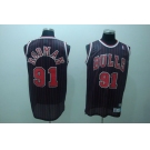 nba chicago bulls #91 rodman black strip(fans edition)