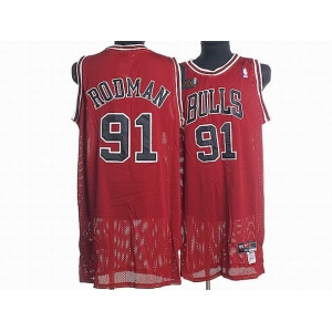 nba chicago bulls #91 rodman red滑