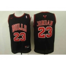 nba jersey chicago bulls #23 jordan black[Nike Logo]