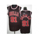 nba jersey chicago bulls #91 rodman black[revolution 30][red strip]