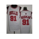 nba jersey chicago bulls #91 rodman white[revolution 30]