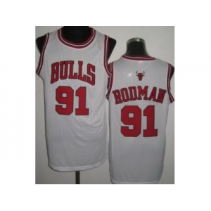 nba jersey chicago bulls #91 rodman white[revolution 30]