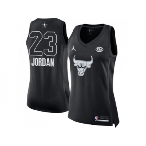 Women Nike Chicago Bulls #23 Michael Jordan Black NBA Jordan Swingman 2018 All-Star Game Jersey
