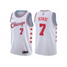 Women Nike Chicago Bulls #7 Toni Kukoc Swingman White NBA Jersey - City Edition