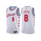 Women Nike Chicago Bulls #8 Zach LaVine Swingman White NBA Jersey - City Edition
