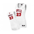 Women's Adidas Chicago Bulls #23 Michael Jordan Authentic White Home NBA Jersey