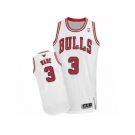 Women's Adidas Chicago Bulls #3 Dwyane Wade Authentic White Home NBA Jersey