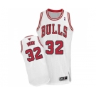 Women's Adidas Chicago Bulls #32 Kris Dunn Authentic White Home NBA Jersey