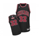 Women's Adidas Chicago Bulls #32 Kris Dunn Swingman Black Alternate NBA Jersey