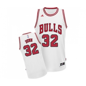 Women's Adidas Chicago Bulls #32 Kris Dunn Swingman White Home NBA Jersey