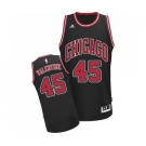 Women's Adidas Chicago Bulls #45 Denzel Valentine Swingman Black Alternate NBA Jersey