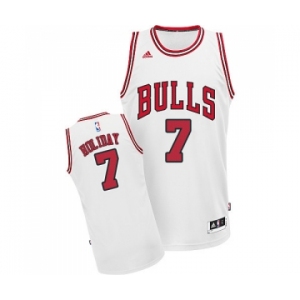 Women's Adidas Chicago Bulls #7 Justin Holiday Swingman White Home NBA Jersey