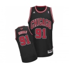 Women's Adidas Chicago Bulls #91 Dennis Rodman Swingman Black Alternate NBA Jersey