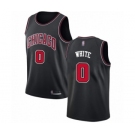 Women's Chicago Bulls #0 Coby White Authentic Black Basketball Jersey Statement Edition